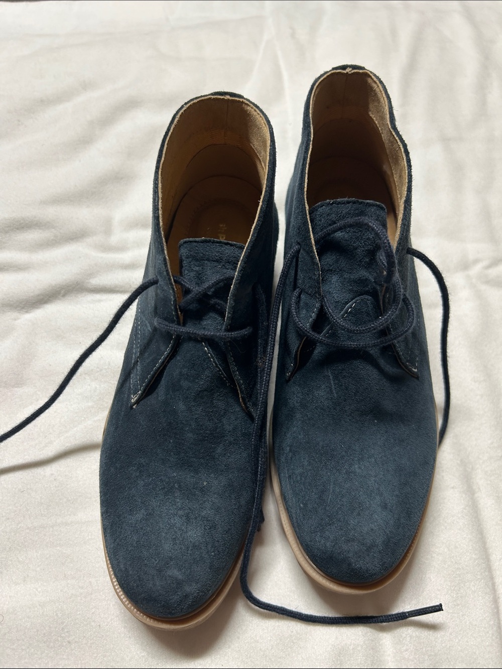 Hush Puppies Navy Suede Ankle Chukka Boots